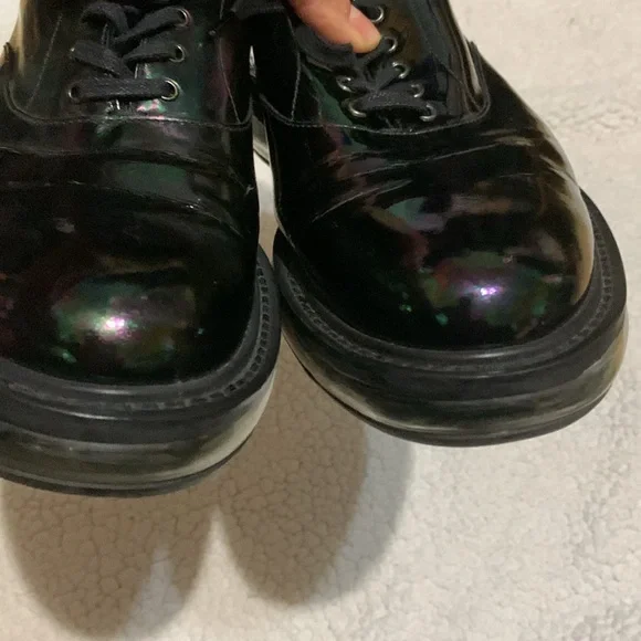 Prada Oil slick iridescent Lace Up Shoes - Picture 3 of 9